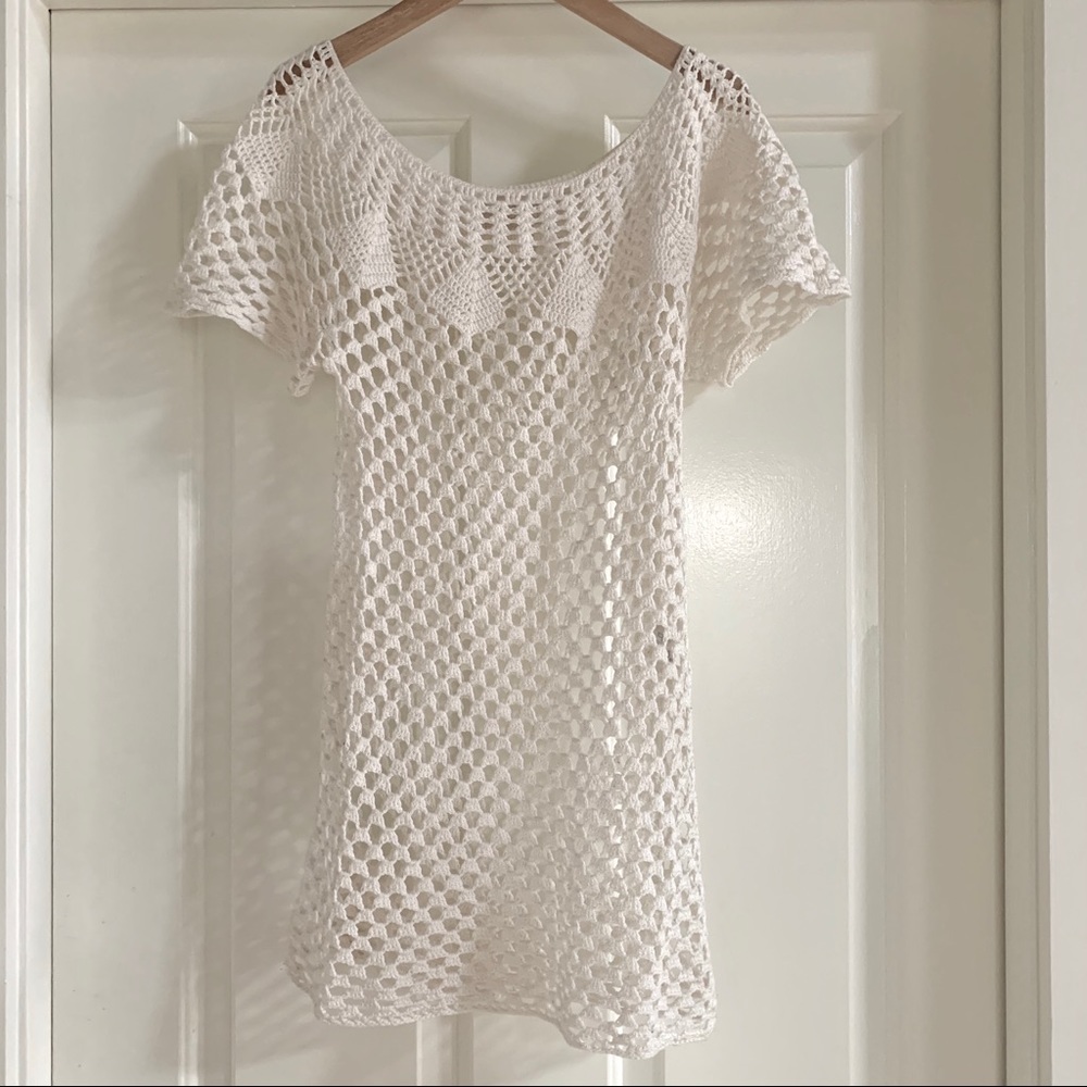 Brazilian white crochet top